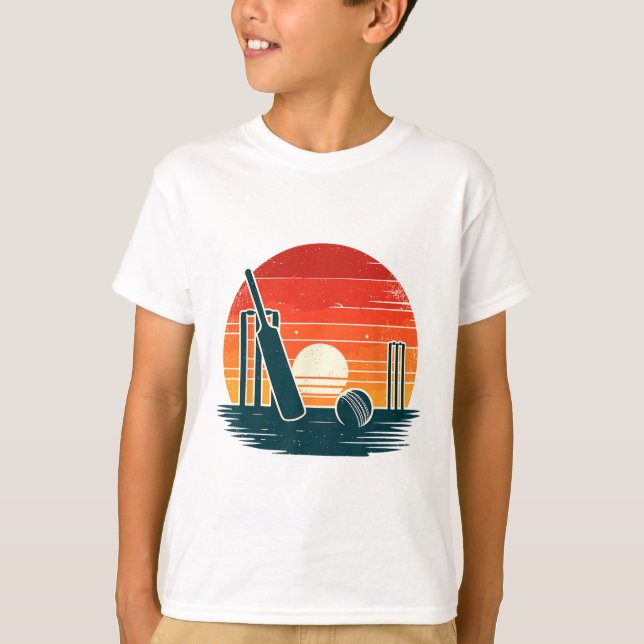 Camiseta Cricket Retro T Cricketer Tsman Arremessador  (Frente)