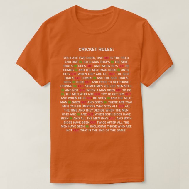 Camiseta Cricket Rules New Edition 1 (Frente do Design)
