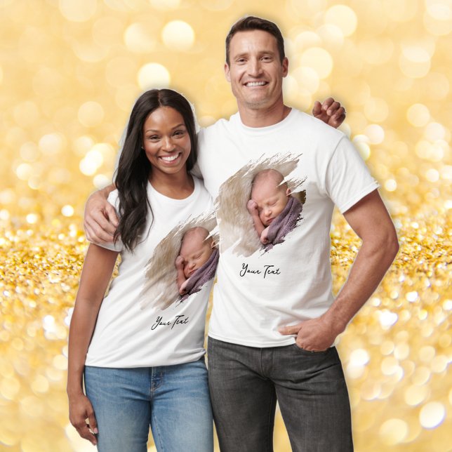 Camiseta Crie a sua fotografia Legal personalizada e a sua  (Create Your Own Custom Cool Photo and Text T-Shirt)