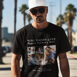 Camiseta Crie a sua melhor colagem de fotos do Pai Ever 4