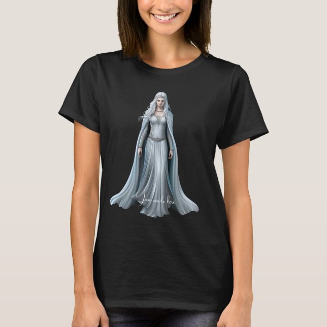 Camiseta Crie a sua própria bruxa branca (Frente)