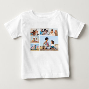 Camiseta Crie a sua própria colagem de 6 fotos