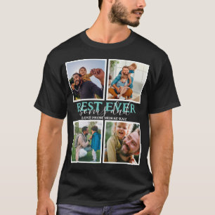 Camiseta Crie a sua própria Colagem de Fotos do Pai 4 Moder