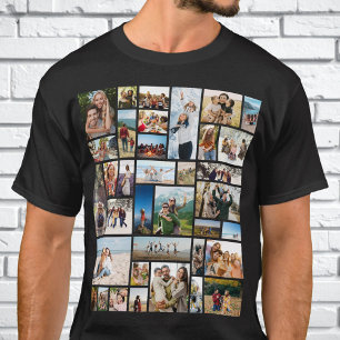 Camiseta Crie a sua própria coleção de fotos personalizada 