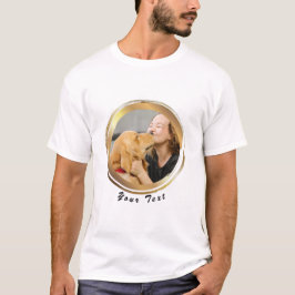 Camiseta Crie a sua própria fotografia do cão no círculo do