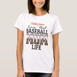 Camiseta Crie a sua própria vida naquele baseball, mãe
