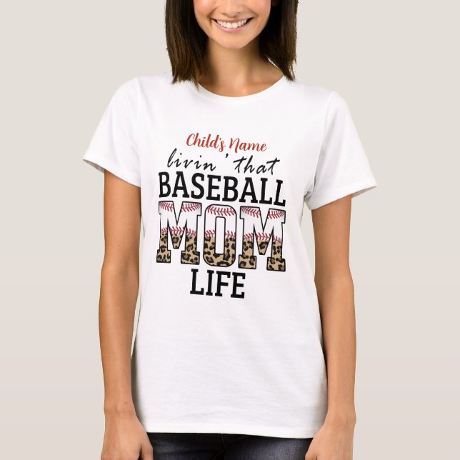 Camiseta Crie a sua própria vida naquele baseball, mãe (Frente)