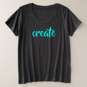 Camiseta "Crie" com tamanho de mulher