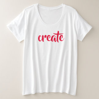 Camiseta "Crie" com tamanho de T-Shirt