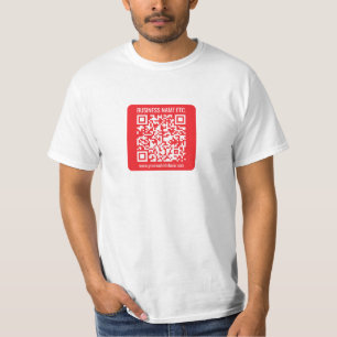Camiseta Crie instantaneamente seu próprio código QR   Verm