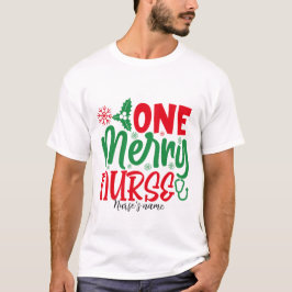 Camiseta Crie o Natal da enfermeira de uma Feliz