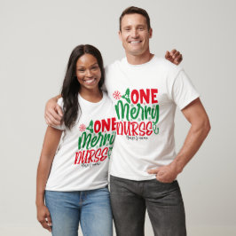 Camiseta Crie o Natal da enfermeira de uma Feliz