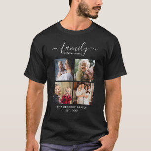 Camiseta Crie o nome da sua família Cotação 4 Colagem de Fo