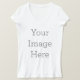 Camiseta Feminina Bella+Canvas, Gola em V (Frente do Design)