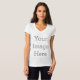 Camiseta Feminina Bella+Canvas, Gola em V (Frente Completa)