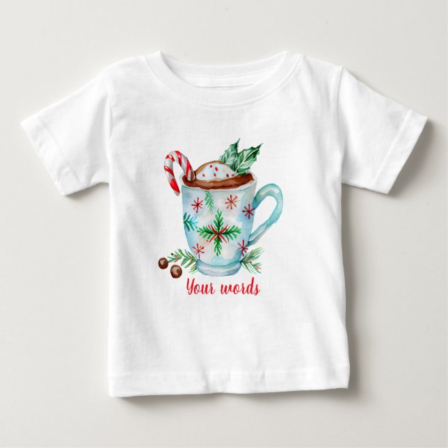 Camiseta Crie O Seu Próprio Chocolate Quente Festivo (Frente)