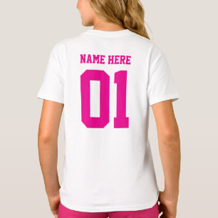 Camiseta CRIE-O-SEU-PRÓPRIO design personalizado Número da