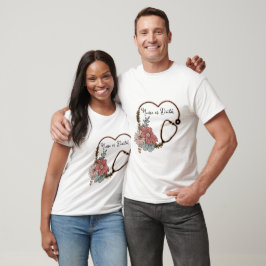 Camiseta Crie O Seu Próprio Estetoscópio Em Forma De Coraçã