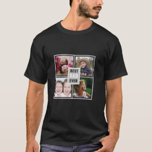 Camiseta Crie O Seu Próprio Pai De Colagem De Fotografias