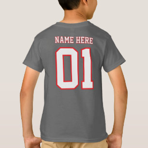 Camiseta CRIE-O-SEU time de meninos com número personalizad