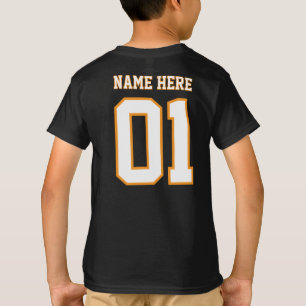 Camiseta CRIE-O-SEU time de meninos com número personalizad