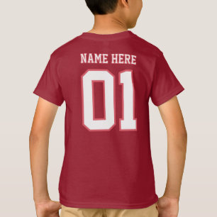 Camiseta CRIE-O-SEU time de meninos com número personalizad