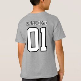 Camiseta CRIE-O-SEU time de meninos com número personalizad