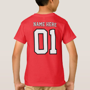 Camiseta CRIE-O-SEU time de meninos com número personalizad