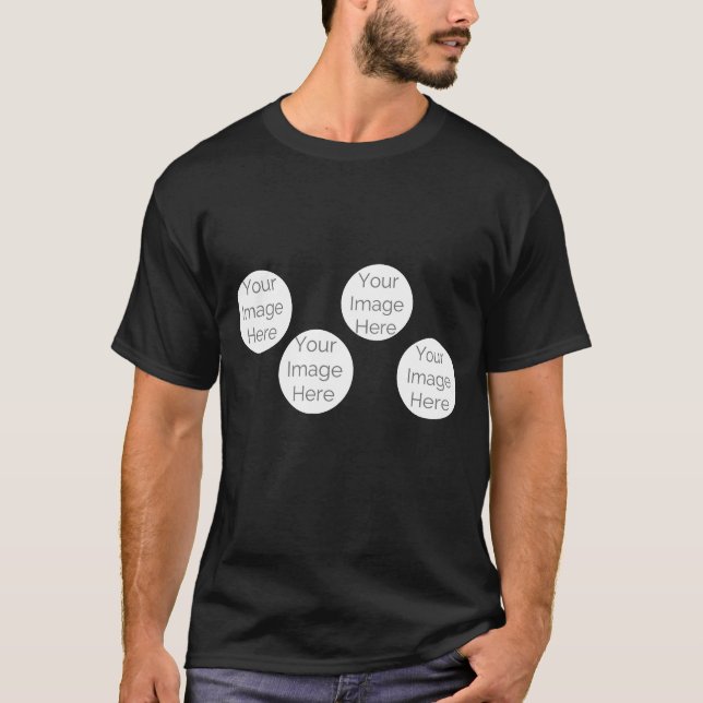 Camiseta Crie personalizado simples a sua própria colagem d (Frente)