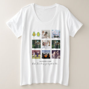 Camiseta Crie presentes de colagem de fotos do seu melhor a