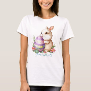 Camiseta Crie seu coelho e ovo com flores silvestres