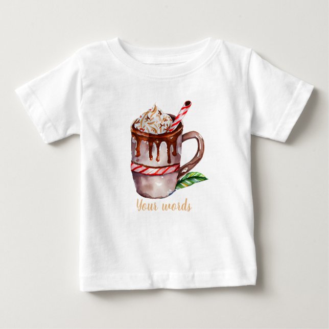 Camiseta Crie seu doce de Natal Chocolate Quente (Frente)