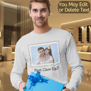 Camiseta Crie seu melhor Pai, Pai de primeira classe Foto d