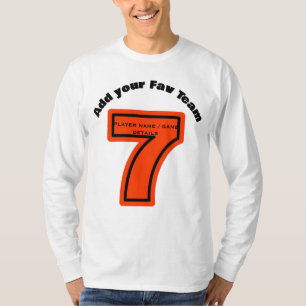 Camiseta Crie seu nome de equipe 7 favorito Futebol / Futeb