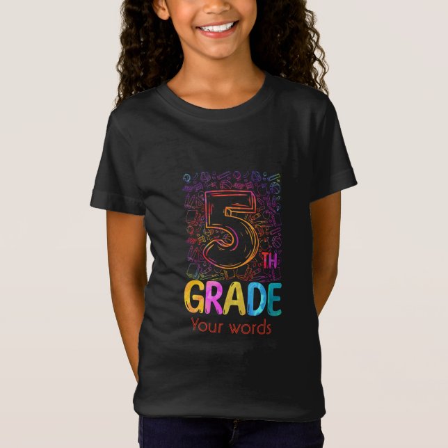 Camiseta Crie seu próprio 5 Colorido (Frente)
