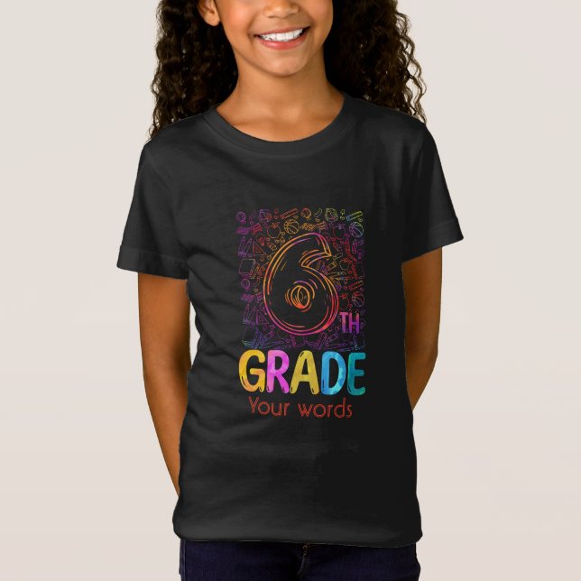 Camiseta Crie seu próprio 6 Colorido (Frente)