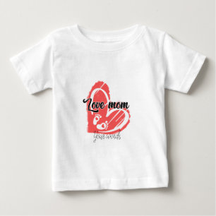 Camiseta Crie seu próprio amor Mãe Coração e Pegadas