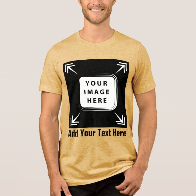 Camiseta Crie seu próprio Bella+Canvas Camisa-T de três mis (Frente)