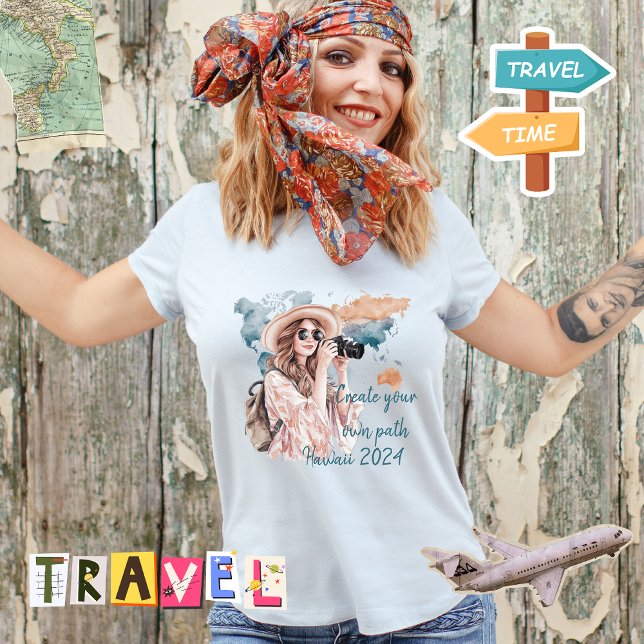 Camiseta Crie seu próprio caminho personalizado (Criador carregado)