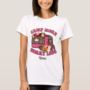 Camiseta Crie Seu Próprio Campo Mais Preocupada Menos