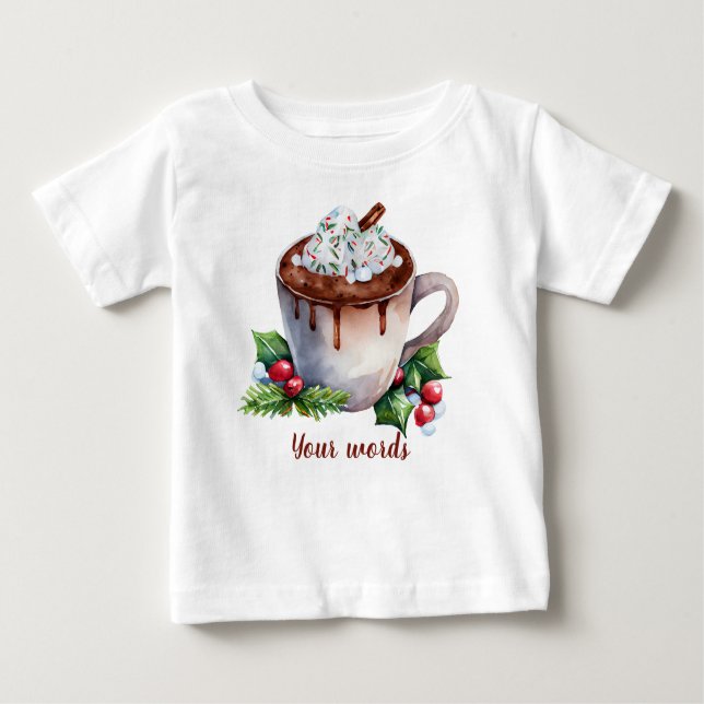 Camiseta Crie seu próprio chocolate quente de férias (Frente)