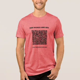 Camiseta Crie Seu Próprio Código QR Personalizado Exemplo d