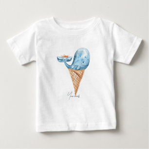 Camiseta Crie Seu Próprio Cone Sorvete De Baleia