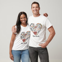 Camiseta Crie seu próprio coração de enfermeira