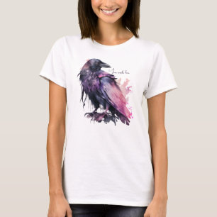 Camiseta Crie Seu Próprio Corvo Preto Místico