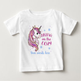 Camiseta Crie seu próprio Cozy Winter Unicorn