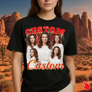 Camiseta Crie seu próprio design de bootleg 90s - Feito à m