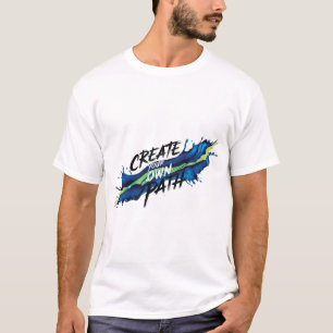 Camiseta Crie seu próprio Design Inspiracional Vibrante par