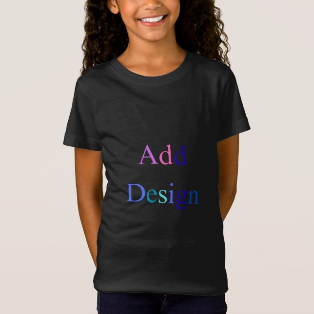 Camiseta Crie seu próprio design personalizado preto (Frente)