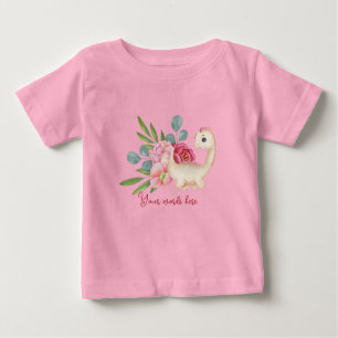 Camiseta Crie seu próprio Dinossauro e Rosas Bonito